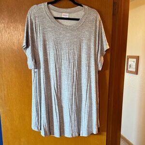 LuLaRoe Erika Heathered Tan Short Sleeve Top